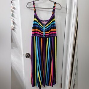 Torrid Multicolor Striped Soft Dress
